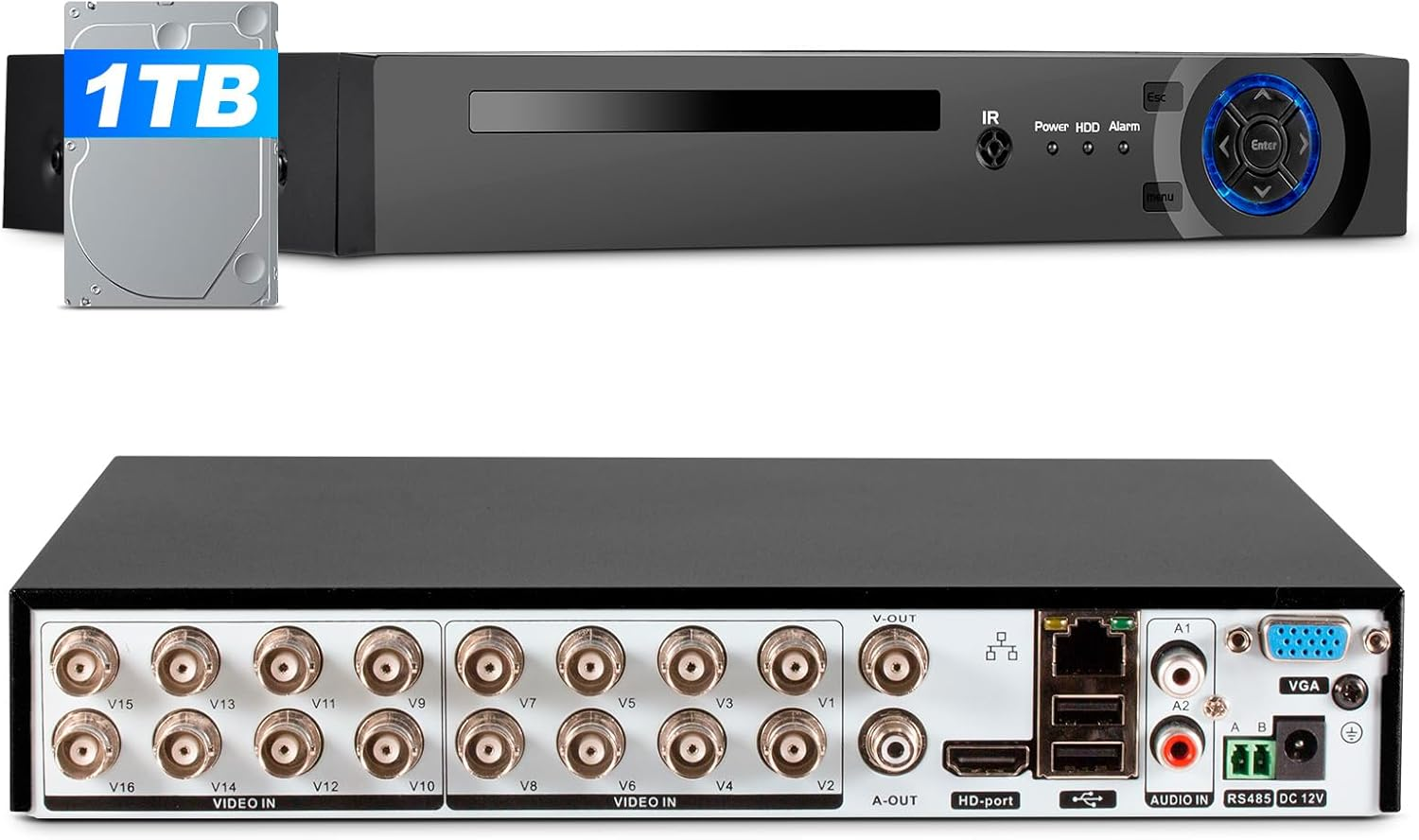 Dahua 16 Channel Dvr (Dh-xvr5216an-i3), 1 Sata 5mp